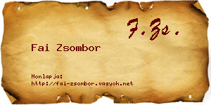 Fai Zsombor névjegykártya