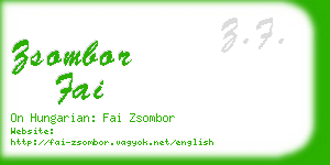 zsombor fai business card